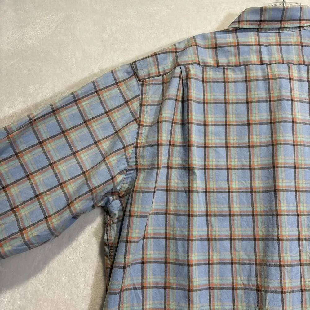 Lacoste Men's Shirt Size 44 XL  Multicolor Plaid Cotton Long Sleeve Button Down